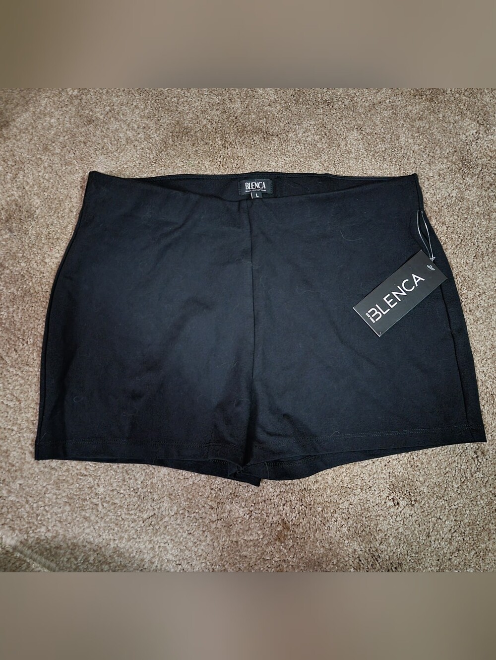 Black Women's Casual Shorts Juniors Sz Large New W Tag